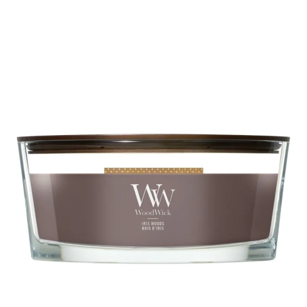 WOODWICK Iris Woods świeca zapachowa elipsa 453,6g