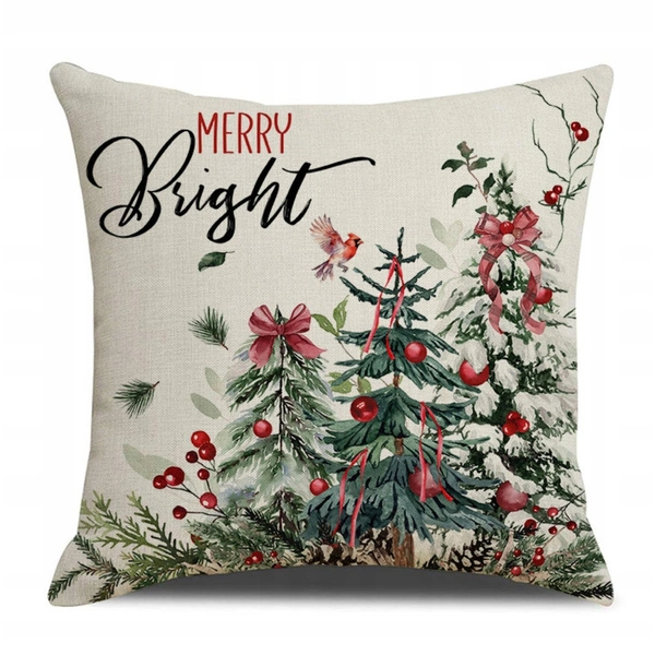 ECARLA świąteczna poszewka na poduszkę Boho merry bright POD252