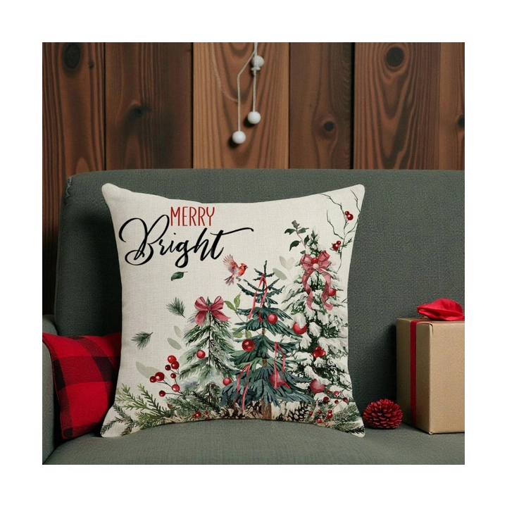 ECARLA świąteczna poszewka na poduszkę Boho merry bright POD252