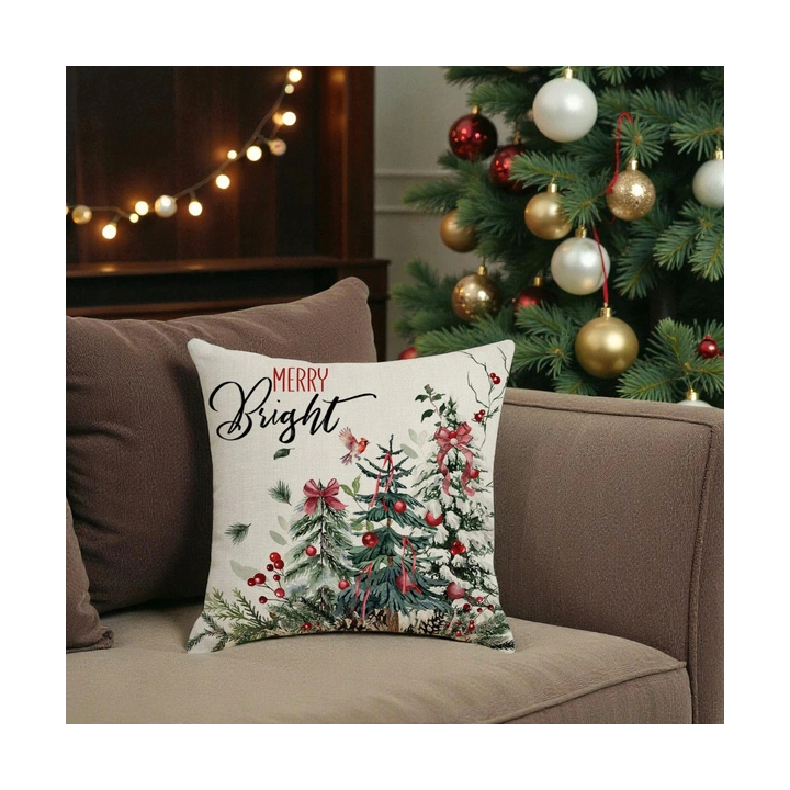 ECARLA świąteczna poszewka na poduszkę Boho merry bright POD252