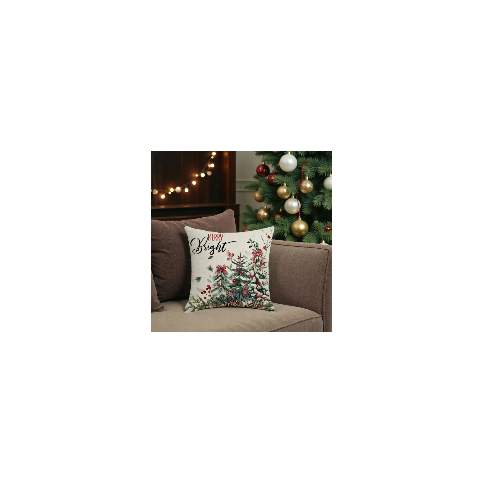 ECARLA świąteczna poszewka na poduszkę Boho merry bright POD252