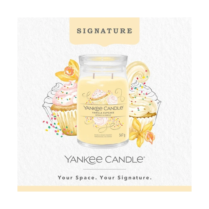 YANKEE CANDLE Vanilla Cupcake świeca zapachowa duża 623g