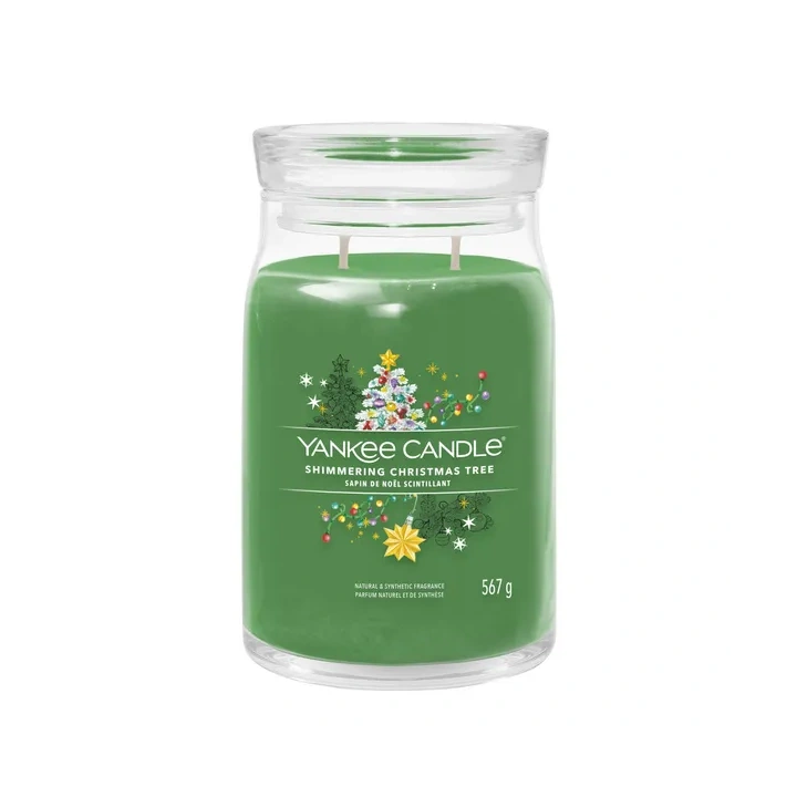 YANKEE CANDLE Signature Duża świeca w słoiku SHIMMERING CHRISTMAS TREE 567g