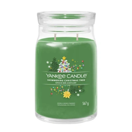 YANKEE CANDLE Signature Duża świeca w słoiku SHIMMERING CHRISTMAS TREE 567g