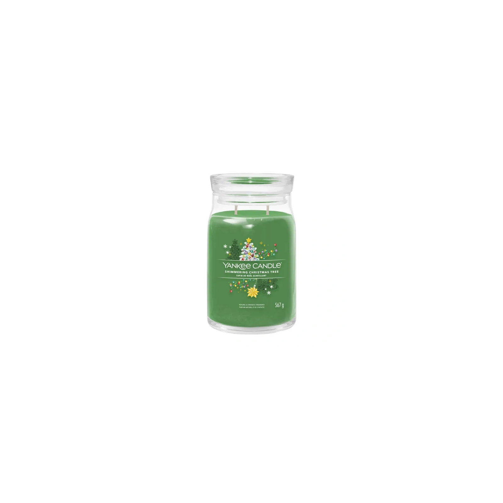 YANKEE CANDLE Signature Duża świeca w słoiku SHIMMERING CHRISTMAS TREE 567g