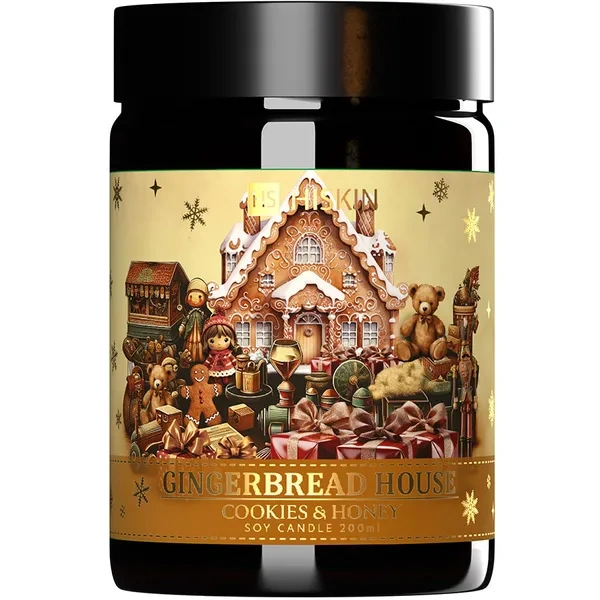 HISKIN Christmas Home świeca sojowa Gingerbread House 200ml