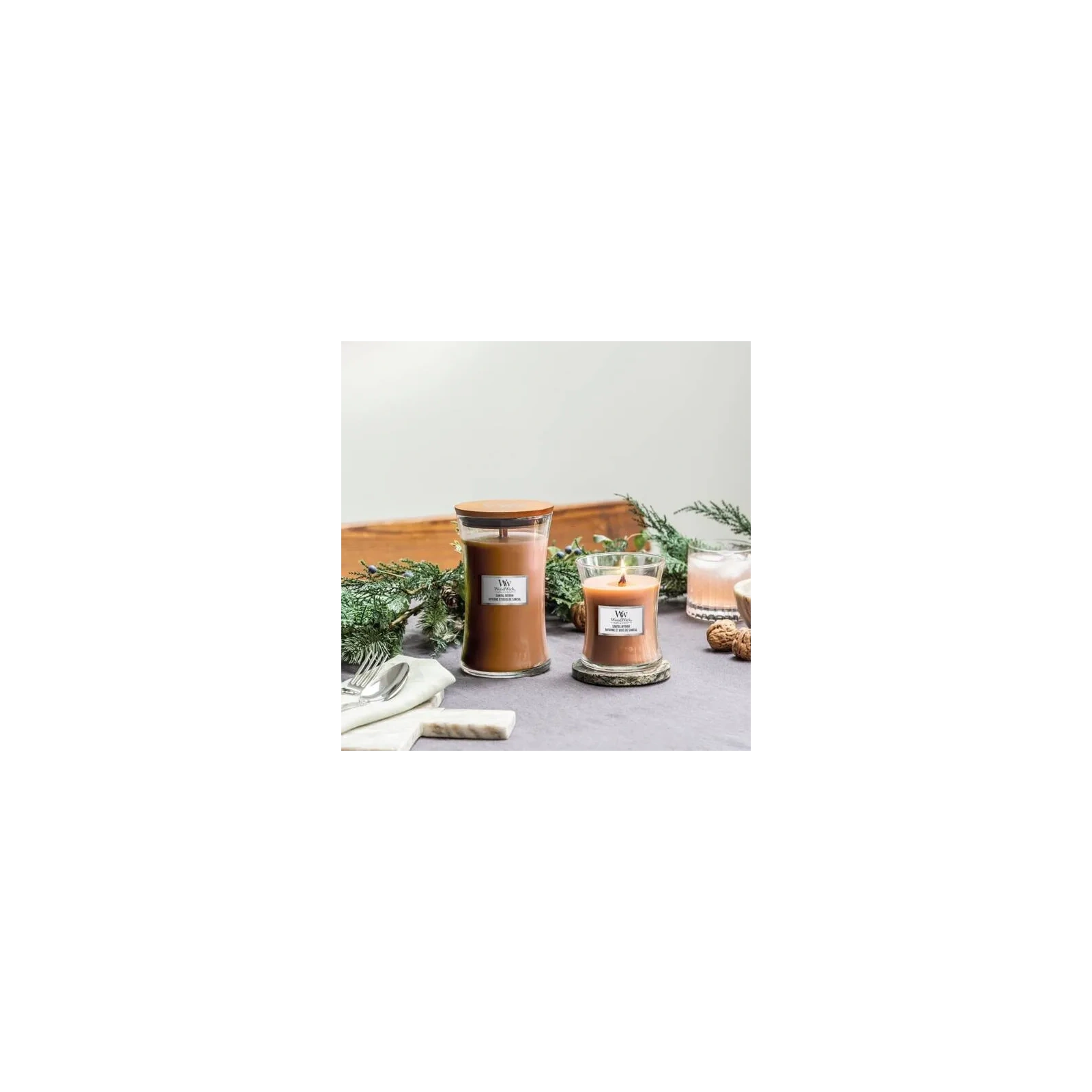 WOODWICK Core Hearthwick świeca w słoiku elipsa SANTAL MYRRH 453g 