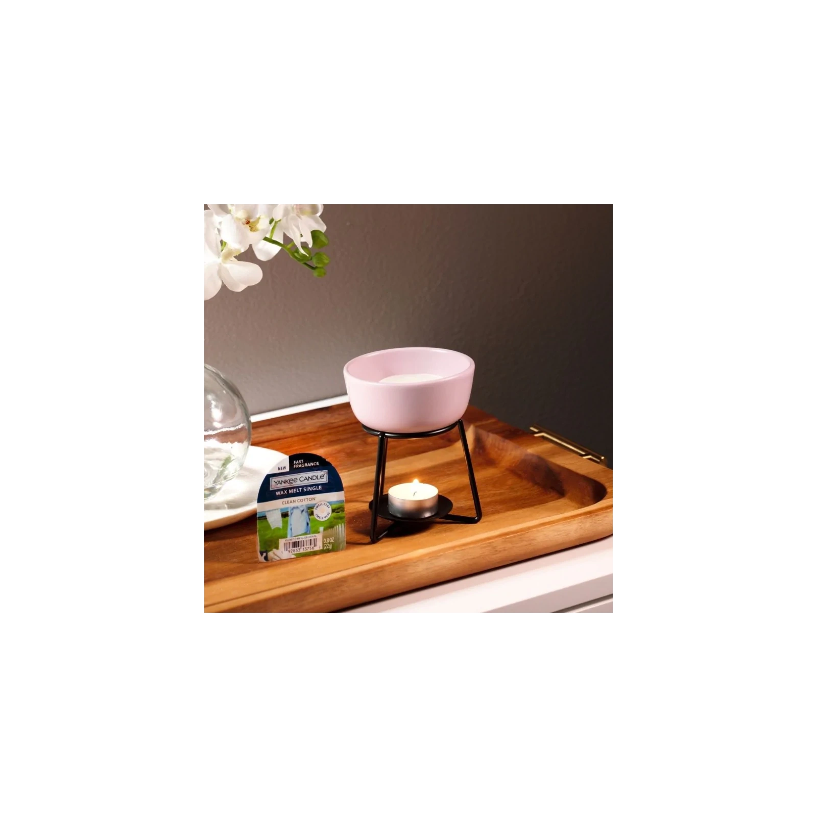 YANKEE CANDLE Pebble do wosków kominek zapachowy Grey Lilac 1szt