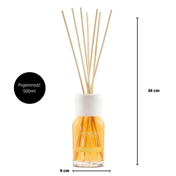 Millefiori Milano Legni E Fiori D'Arancio dyfuzor zapachowy z patyczkami 500ml