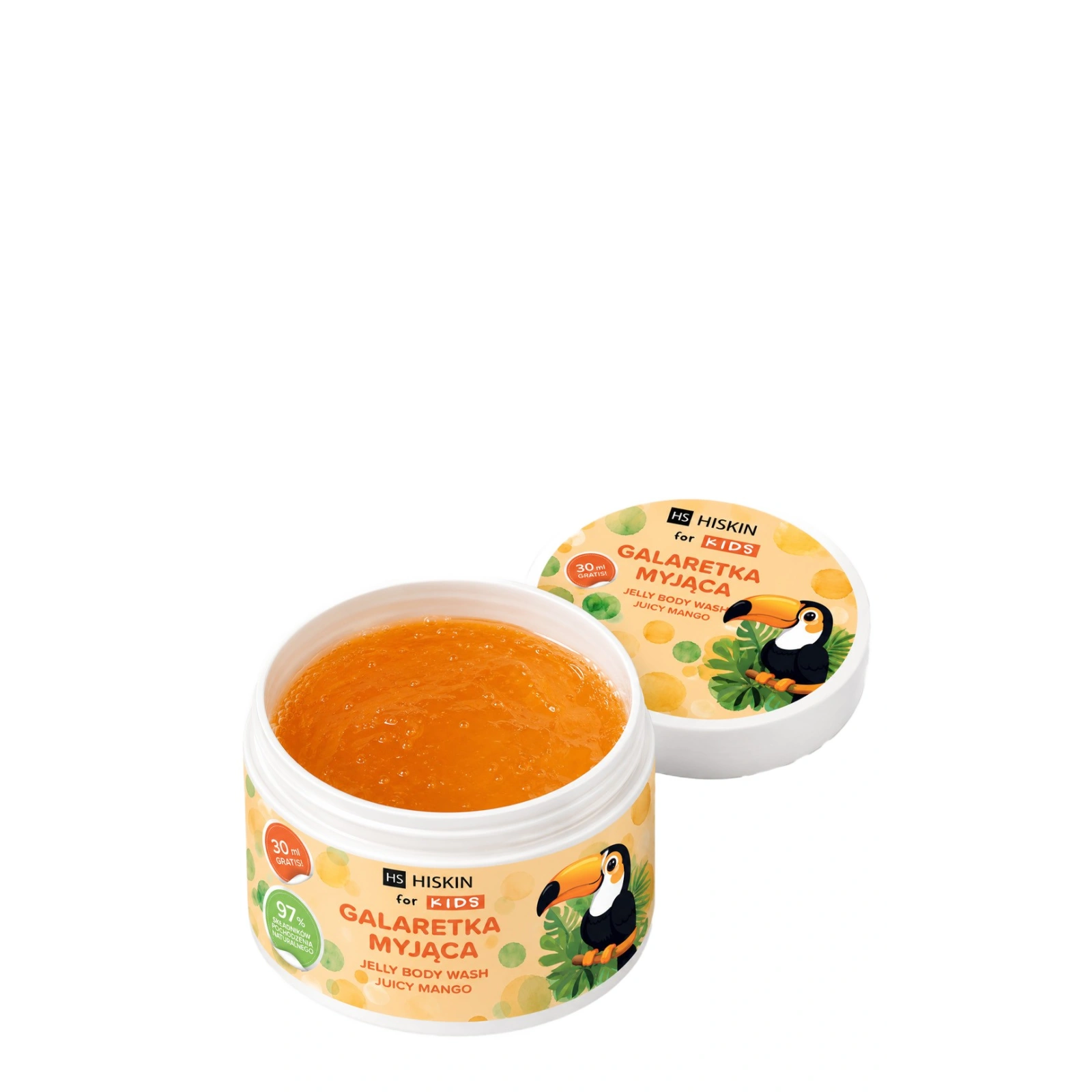 HISKIN Kids galaretka do kąpieli i mycia ciała Mango 180ml
