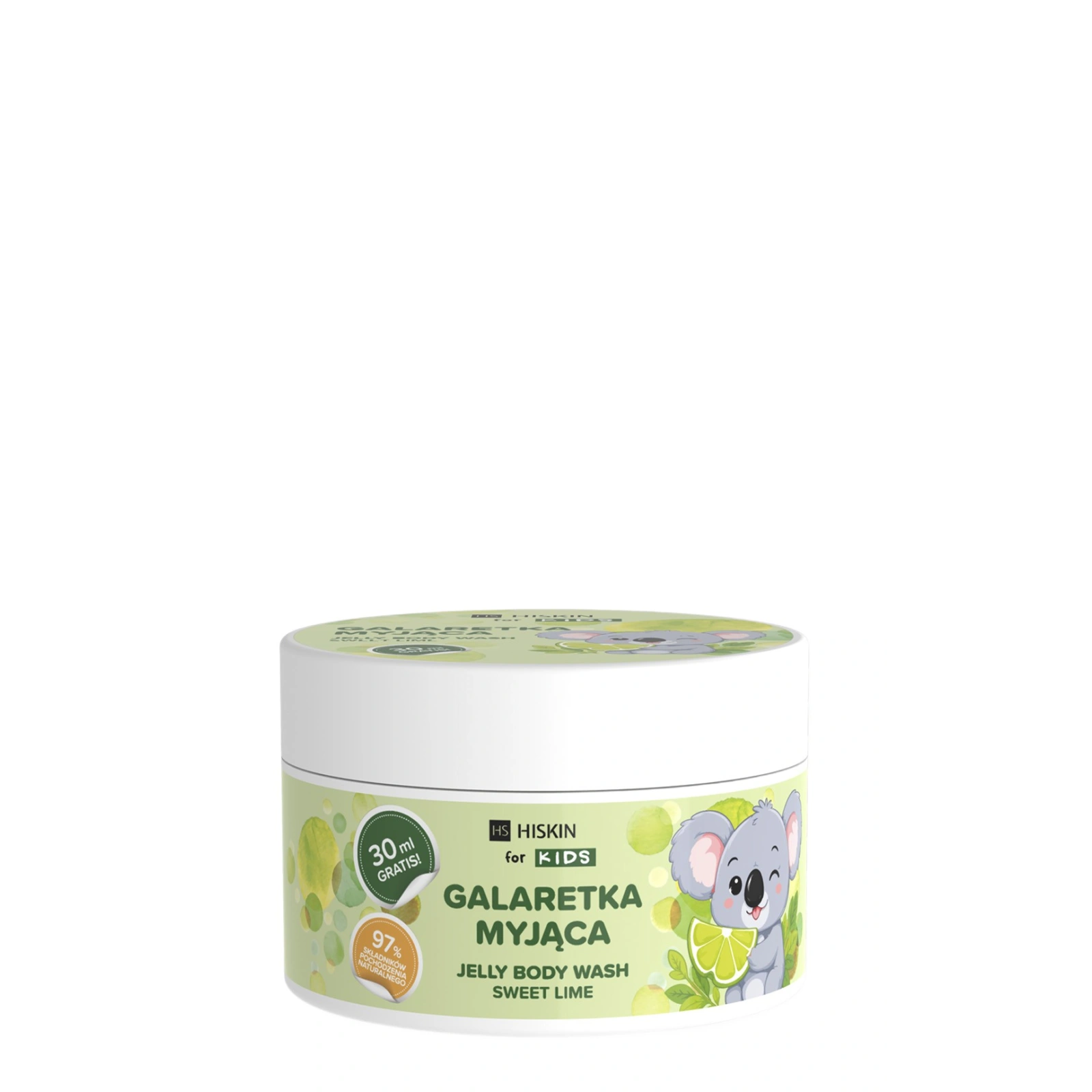 HISKIN Kids galaretka do kąpieli i mycia ciała Limonka 180ml