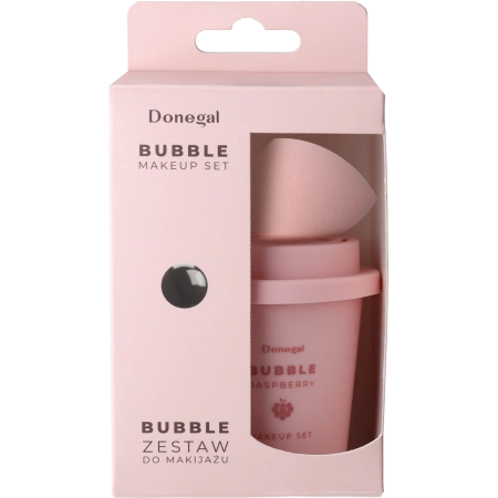 DONEGAL Bubble Raspberry Set gąbka do makijażu z etui podróżnym 4367 1szt