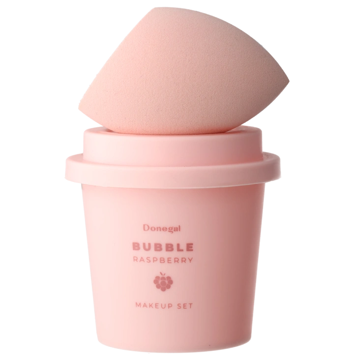 DONEGAL Bubble Raspberry Set gąbka do makijażu z etui podróżnym 4367 1szt
