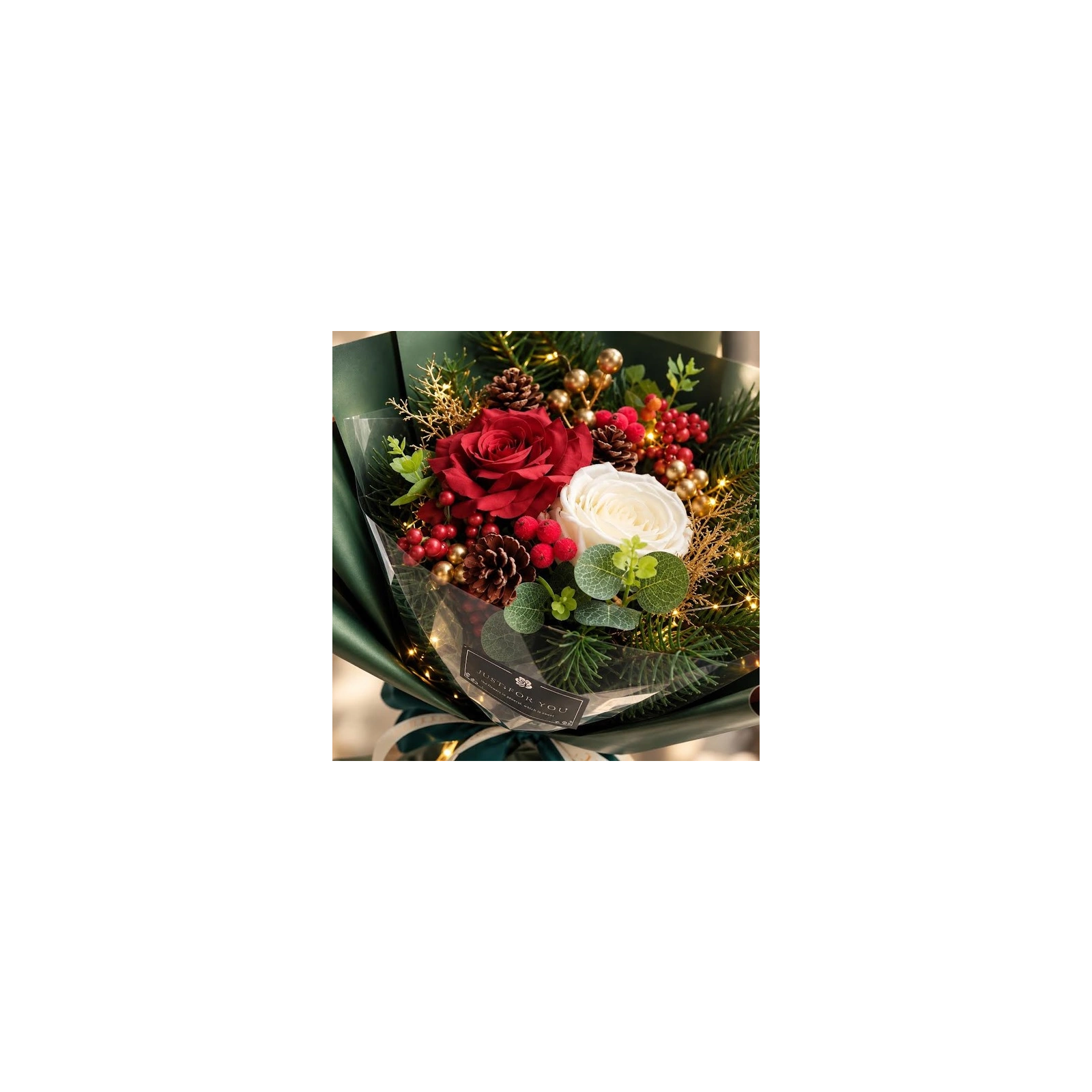 ECARLA świąteczny flowerbox mydlany Wesołych Świąt zielony BUK35 1szt