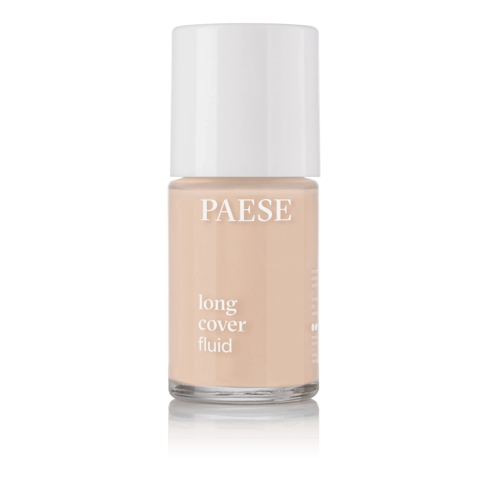 PAESE Long Cover Fluid kryjący podkład do twarzy nowa formuła 01 Light Beige 30ml