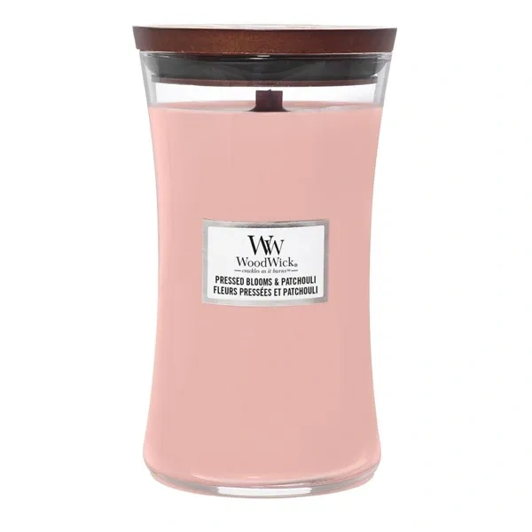 WOODWICK PlusWick duża świeca w słoiku PRESSED BLOOMS & PATCHOULI 609,5g