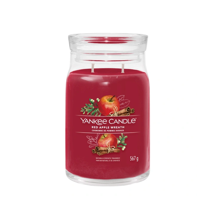 YANKEE CANDLE Red Apple Wreath świeca zapachowa Signature duża 567g