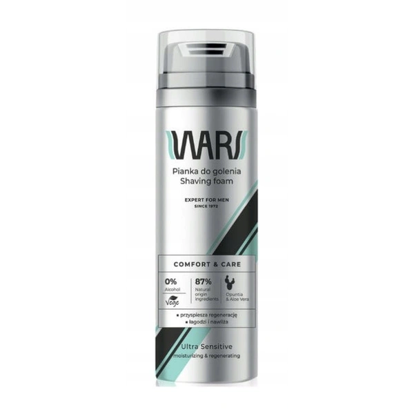 WARS Expert For Men pianka do golenia do skóry wrażliwej Ultra Sensitive 200ml