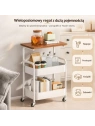 ECARLA regał na kółkach mobilny 3 poziomy z blatem biały SZ59 1szt