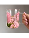 ECARLA szklanka termiczna z suszonymi kwiatami róż i zieleń SZK230 300ml
