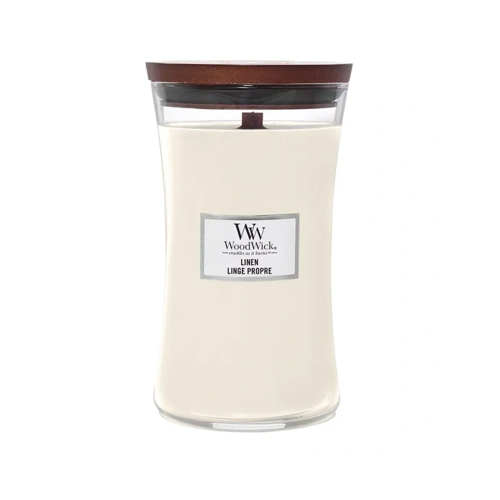 WOODWICK PlusWick duża świeca w słoiku LINEN 609,5g