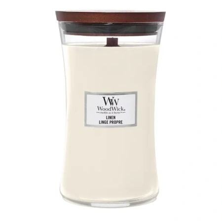 WOODWICK PlusWick duża świeca w słoiku LINEN 609,5g