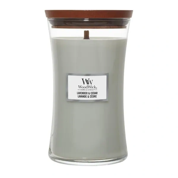 WOODWICK PlusWick duża świeca w słoiku LAVENDER & CEDAR 609,5g 