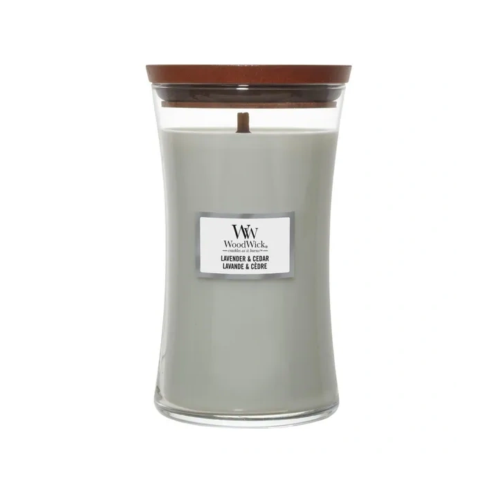 WOODWICK PlusWick duża świeca w słoiku LAVENDER & CEDAR 609,5g 