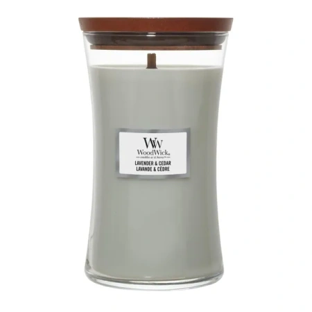 WOODWICK PlusWick duża świeca w słoiku LAVENDER & CEDAR 609,5g 