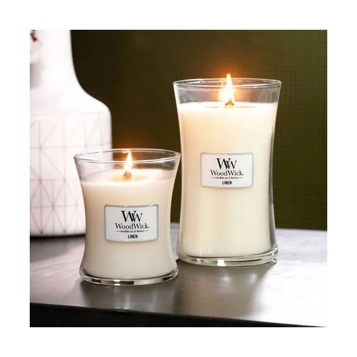 WOODWICK PlusWick duża świeca w słoiku LINEN 609,5g