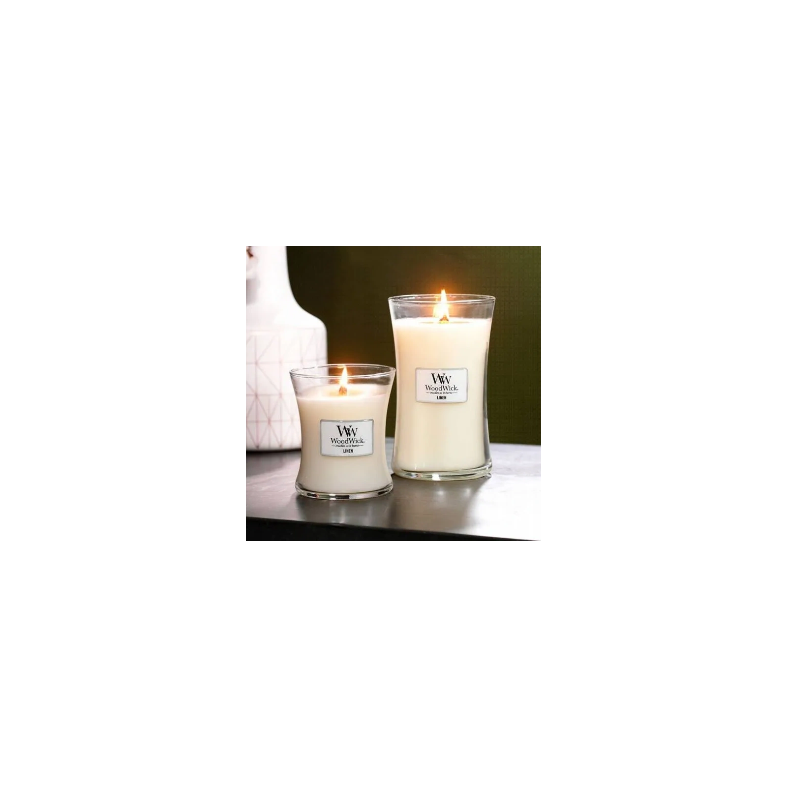 WOODWICK PlusWick duża świeca w słoiku LINEN 609,5g