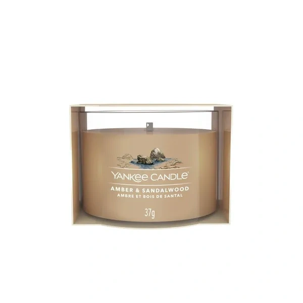 YANKEE CANDLE Signature Mini świeca w słoiku AMBER & SANDALWOOD 37g