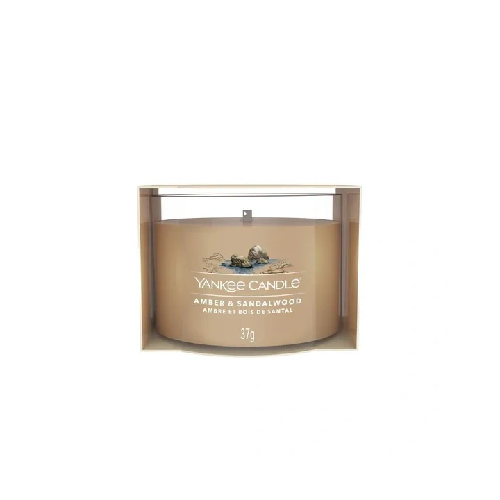 YANKEE CANDLE Signature Mini świeca w słoiku AMBER & SANDALWOOD 37g