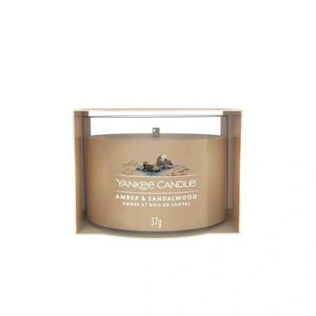 YANKEE CANDLE Signature Mini świeca w słoiku AMBER & SANDALWOOD 37g