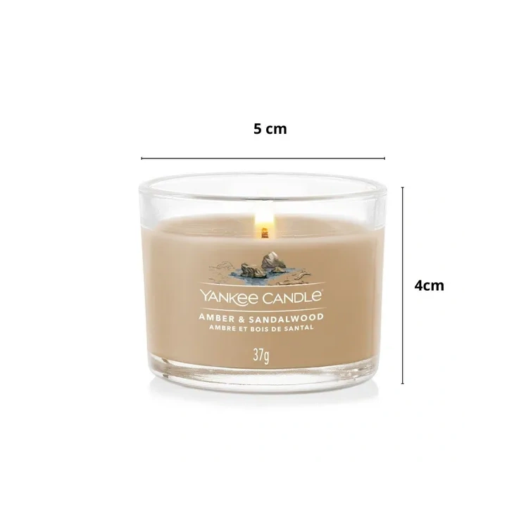 YANKEE CANDLE Signature Mini świeca w słoiku AMBER & SANDALWOOD 37g