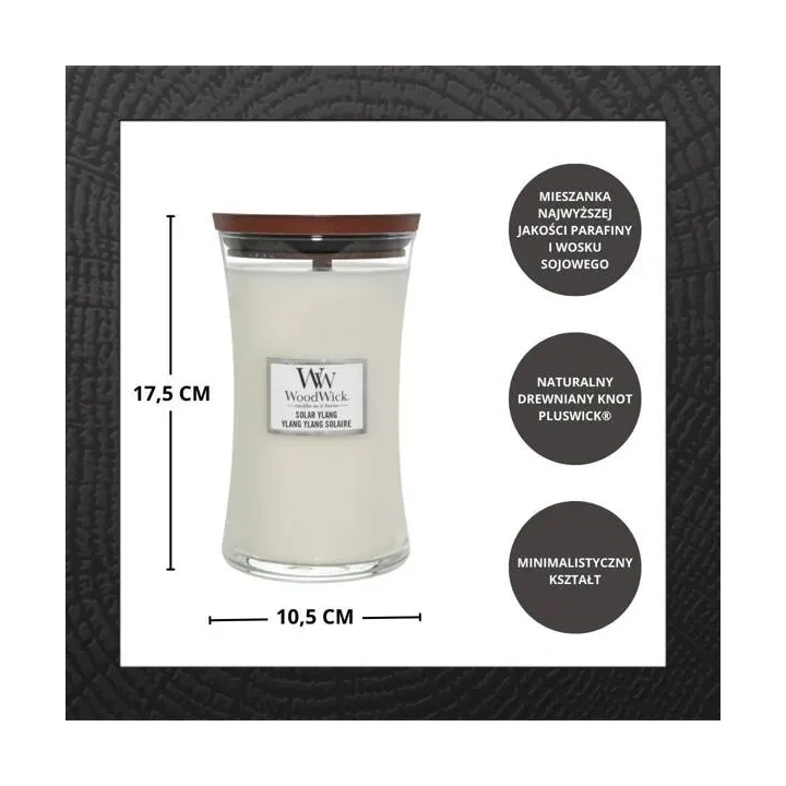 WOODWICK PlusWick duża świeca w słoiku SOLAR YLANG 609,5g