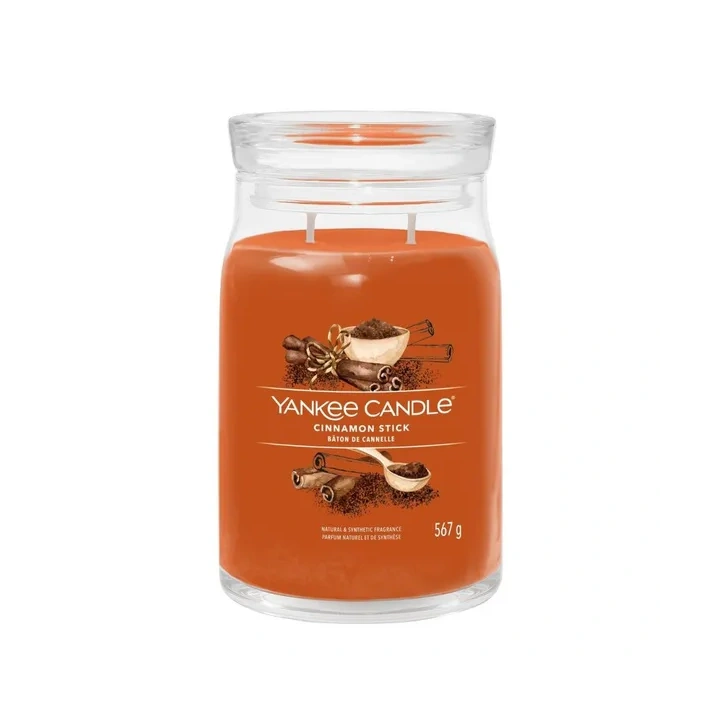 YANKEE CANDLE Signature Duża świeca w słoiku CINNAMON STICK 567g