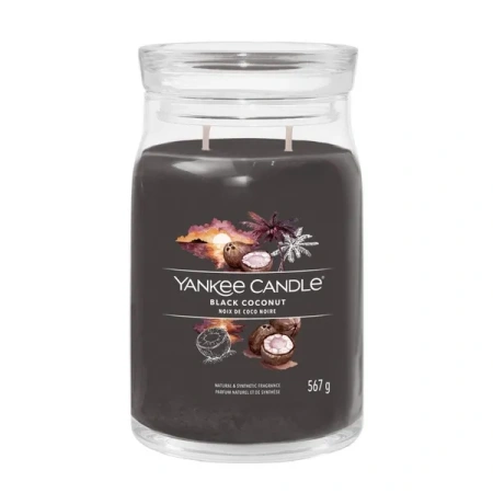 YANKEE CANDLE Signature Duża świeca w słoiku BLACK COCONUT 567g