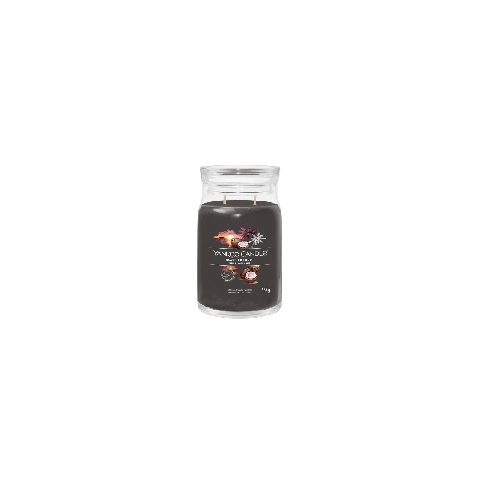 YANKEE CANDLE Signature Duża świeca w słoiku BLACK COCONUT 567g