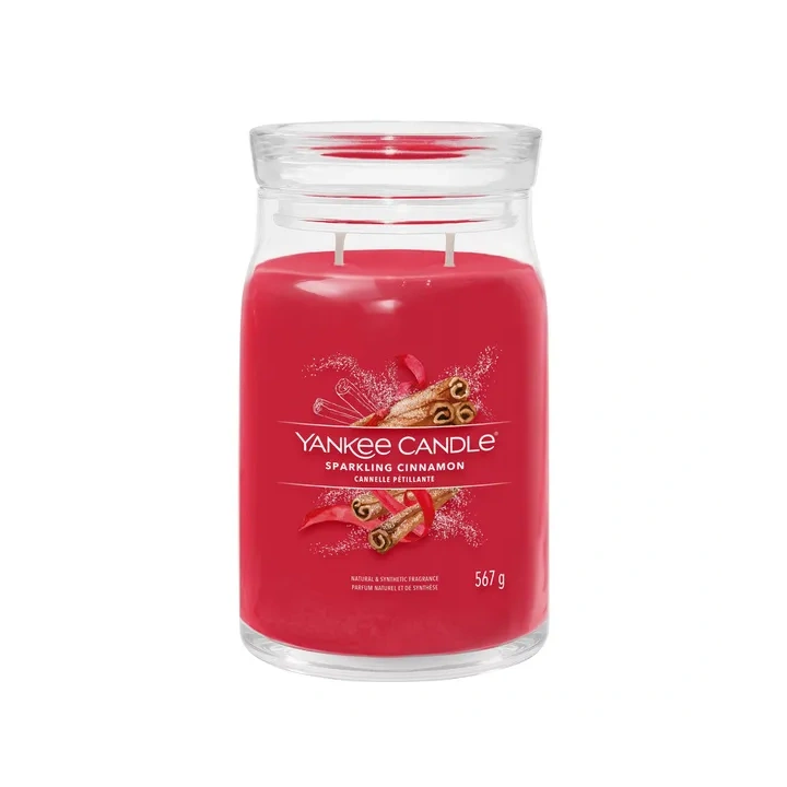 YANKEE CANDLE Signature Duża świeca w słoiku SPARKLING CINNAMON 567g 