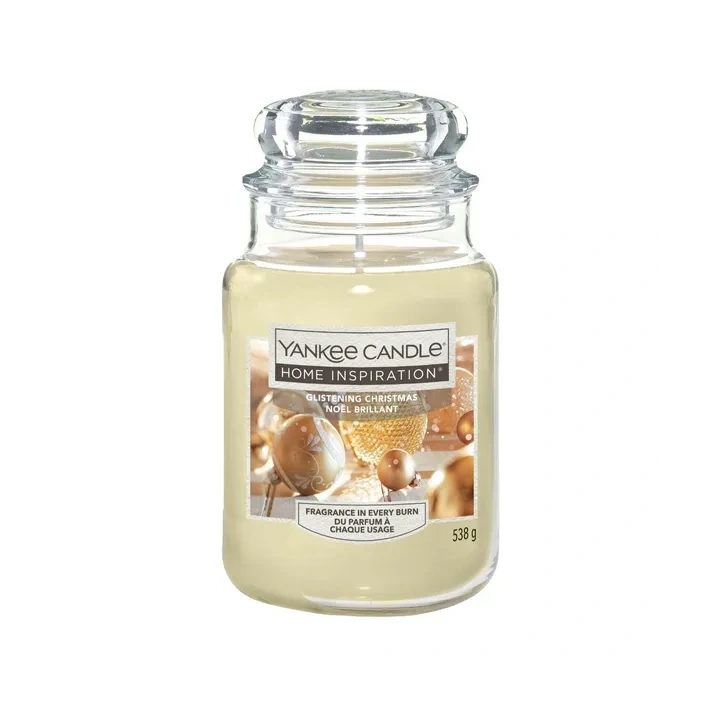 YANKEE CANDLE Home Inspiration Duża świeca w słoiku GLISTENING CHRISTMAS 538g