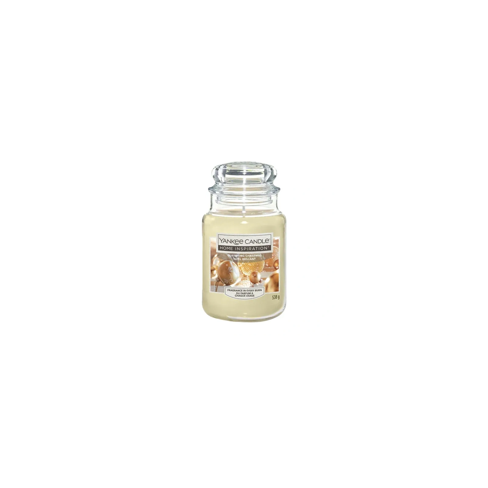 YANKEE CANDLE Home Inspiration Duża świeca w słoiku GLISTENING CHRISTMAS 538g