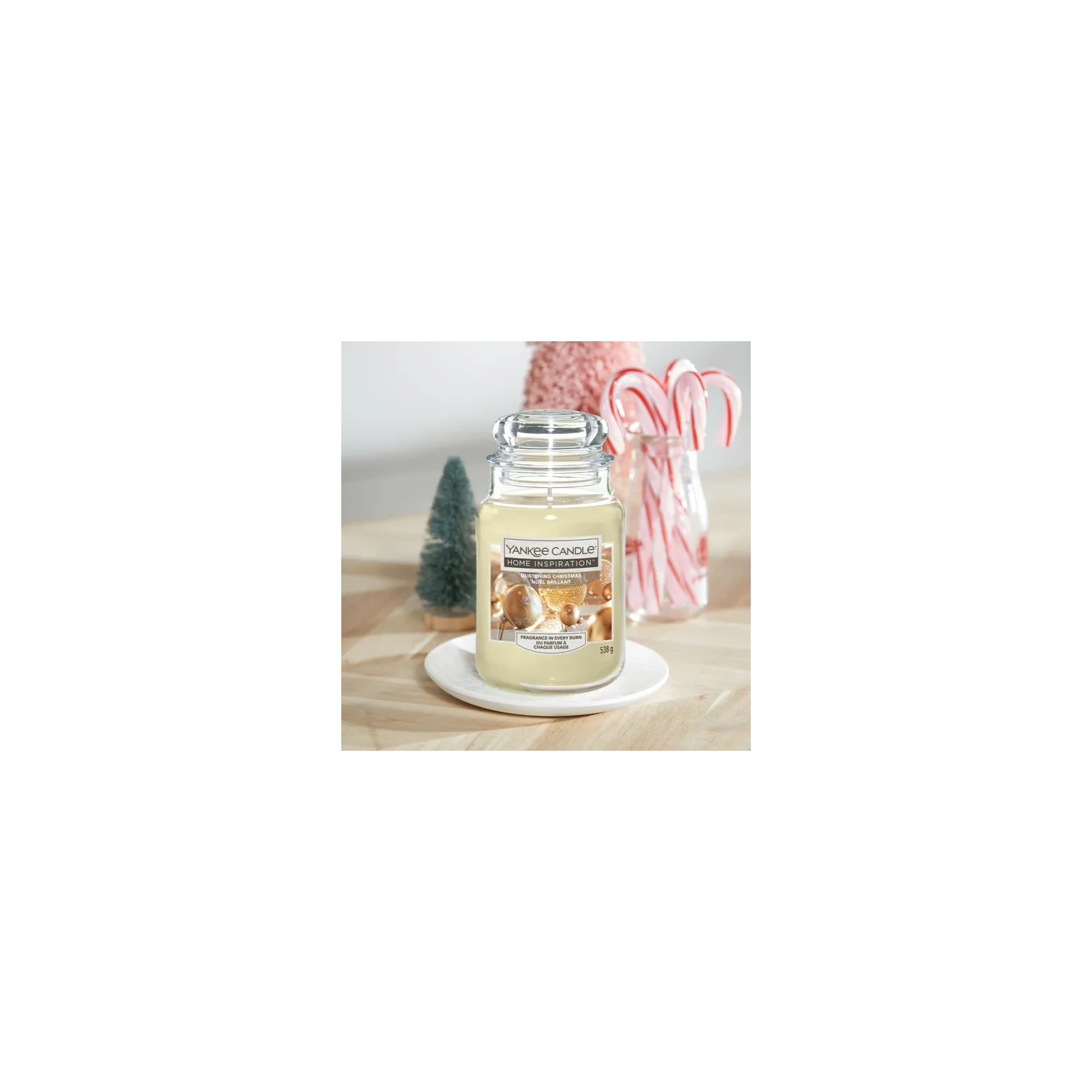 YANKEE CANDLE Home Inspiration Duża świeca w słoiku GLISTENING CHRISTMAS 538g
