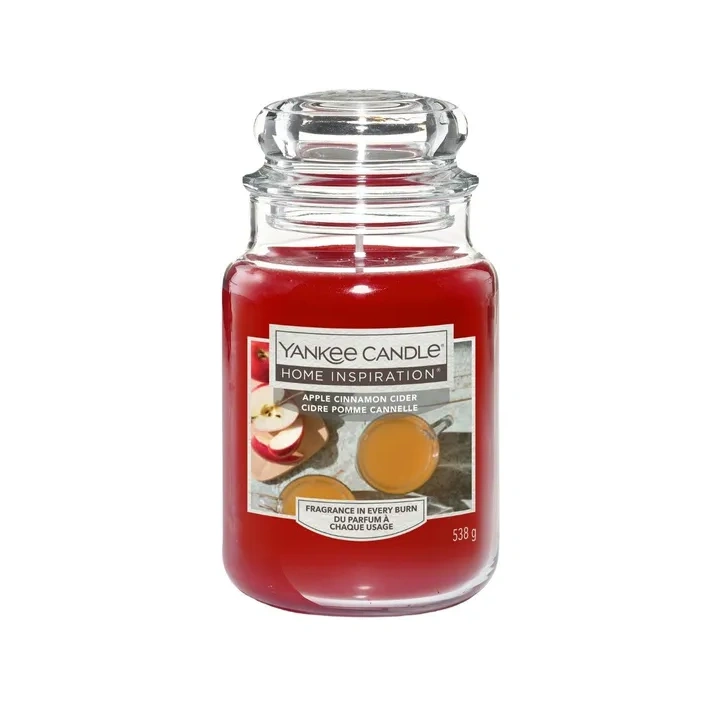 YANKEE CANDLE Home Inspiration Duża świeca w słoiku APPLE CINNAMON CIDER 538g