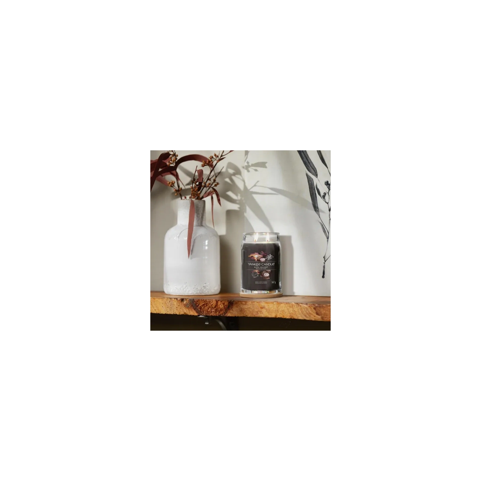 YANKEE CANDLE Signature Duża świeca w słoiku BLACK COCONUT 567g