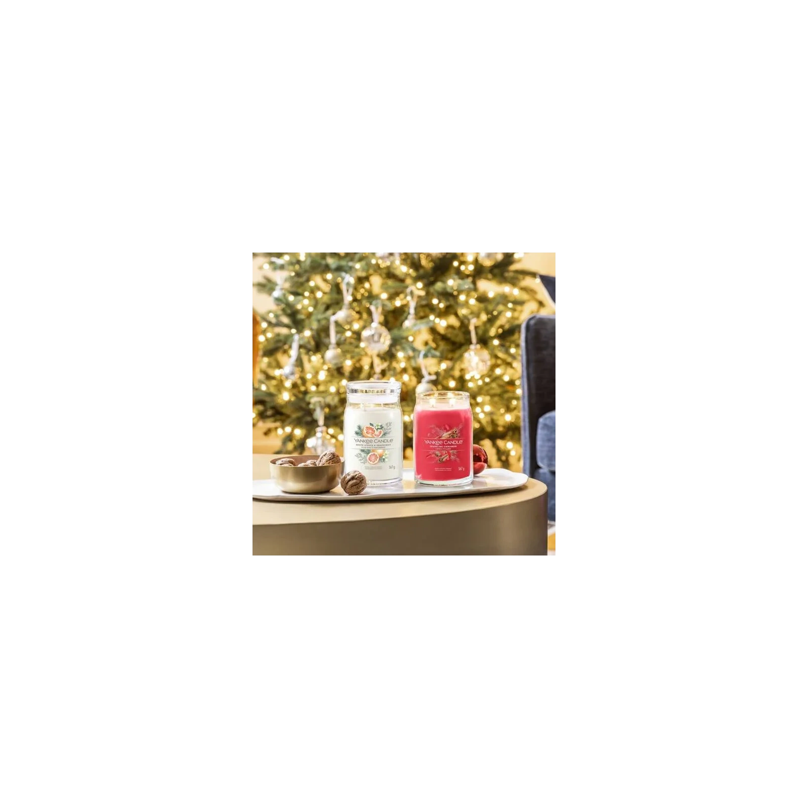 YANKEE CANDLE Signature Duża świeca w słoiku WHITE SPRUCE & GRAPEFRUIT 567g