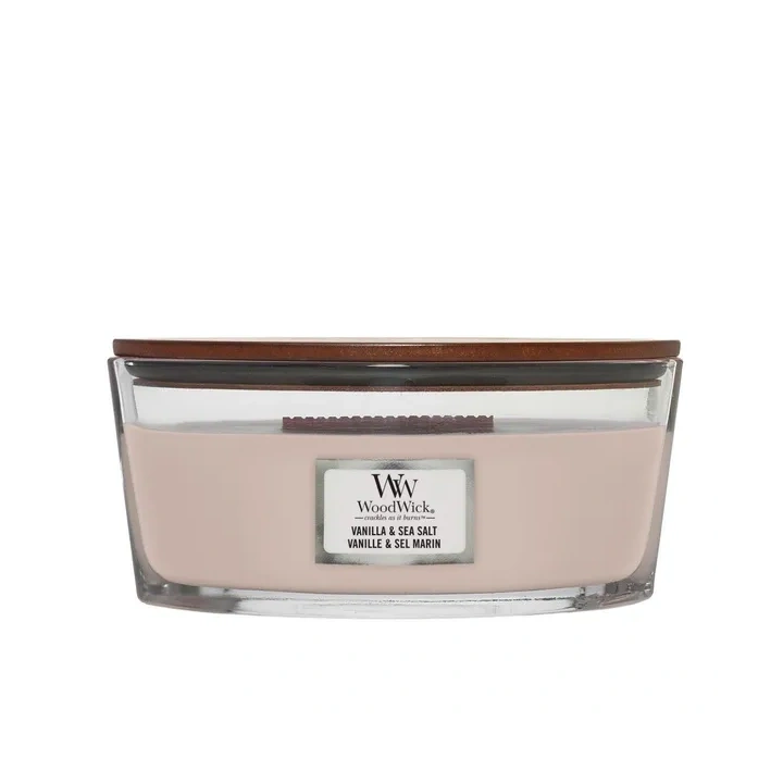 WOODWICK Core Hearthwick świeca w słoiku elipsa VANILLA & SEA SALT 453,55g