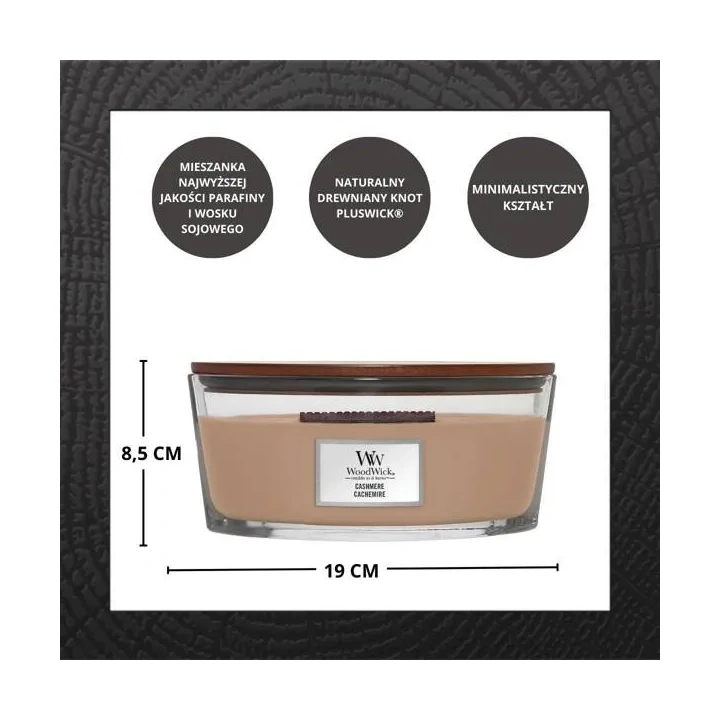 WOODWICK Core Hearthwick świeca w słoiku elipsa  CASHMERE 453,55g