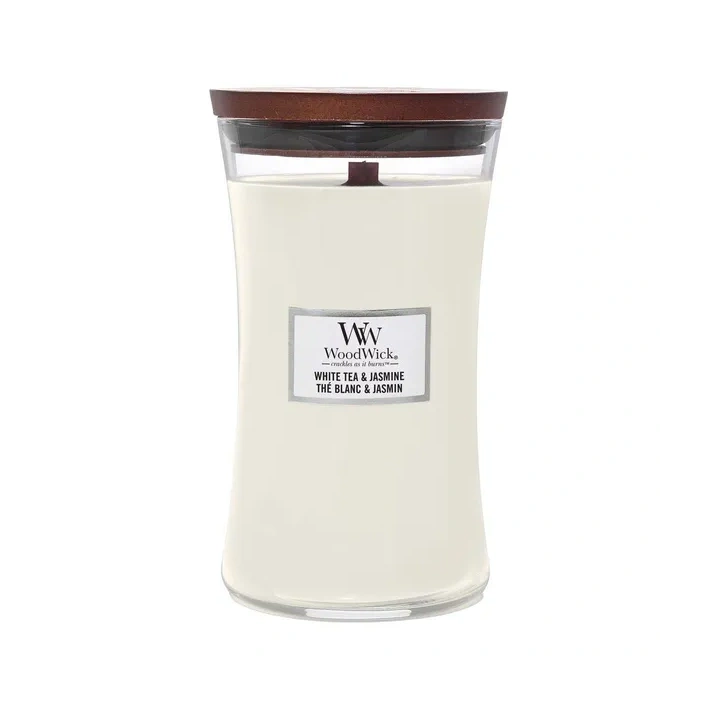WOODWICK PlusWick duża świeca w słoiku WHITE TEA & JASMINE 609,5g