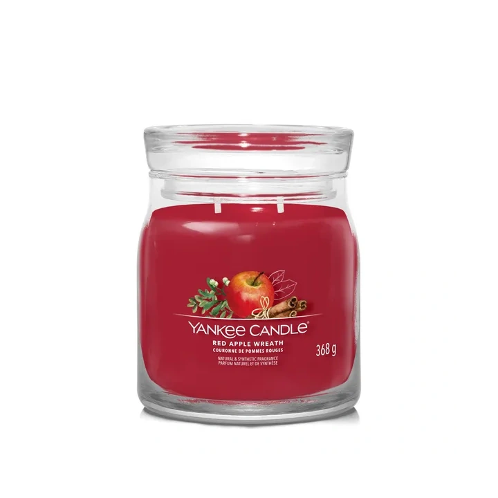 YANKEE CANDLE Signature Średnia świeca w słoiku RED APPLE WREATH 368g